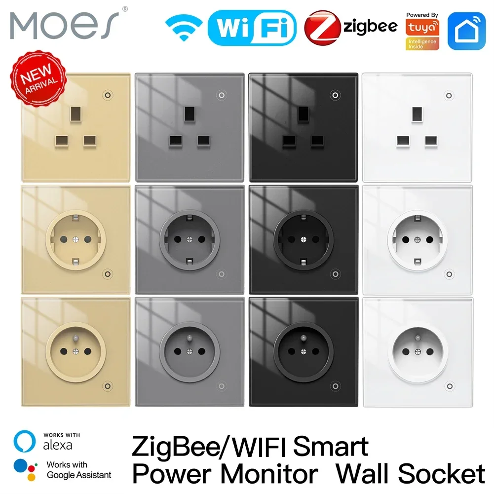 Smart Home Energy Monitor - Moes ZigBee مقبس الحائط WIFI لوحة