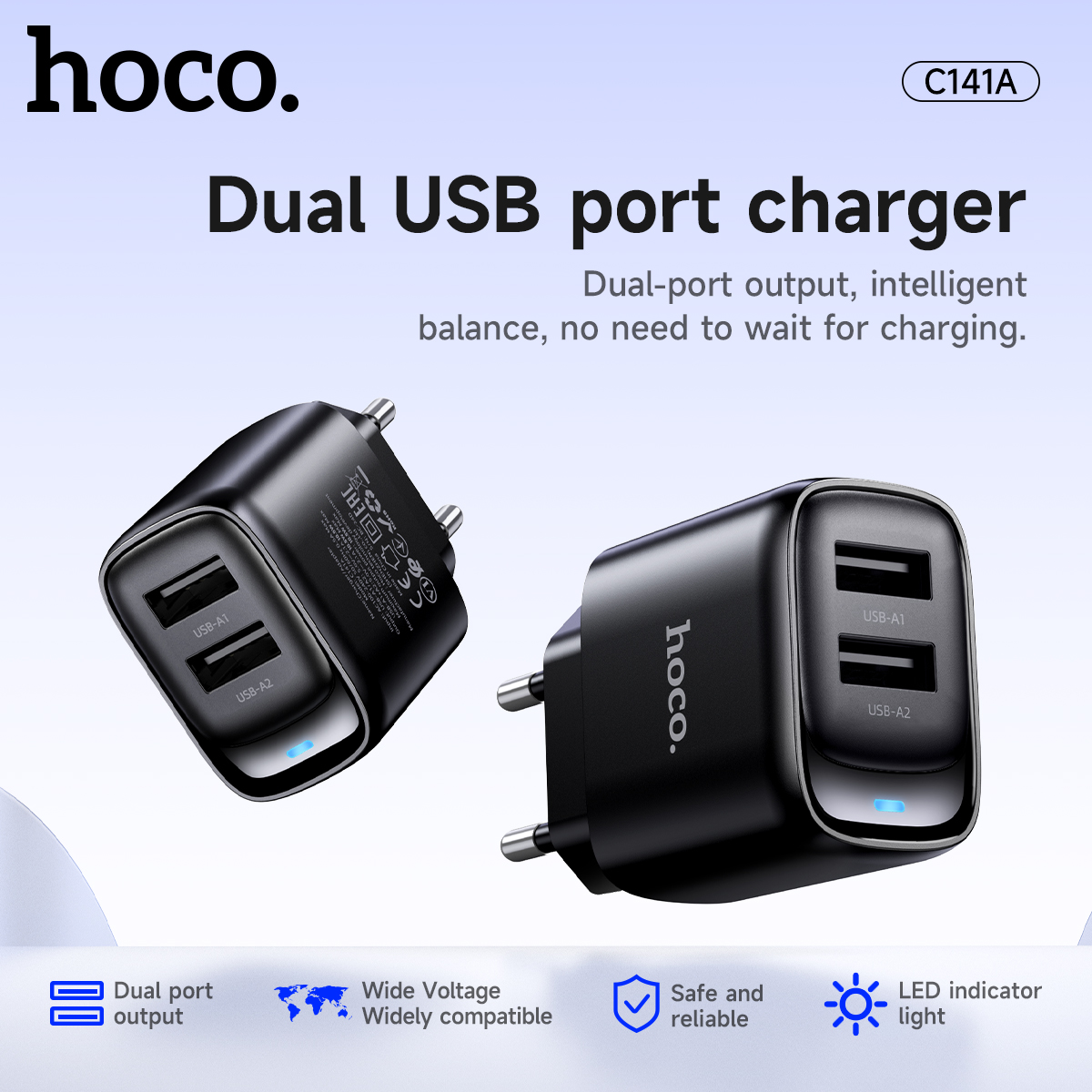Smart Home Samsung - HOCO المزدوج USB A محول شحن