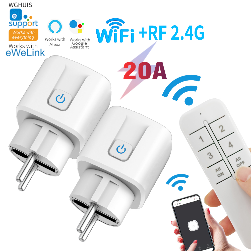 Smart Home Solution - مقبس ذكي EWeLink 20A يعمل بتقنية