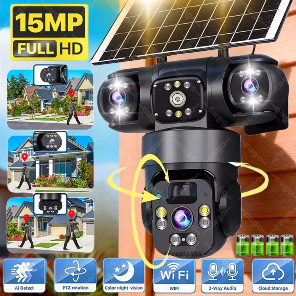 Smart Home Camera Ezviz - كاميرا V380 ثلاثية الشاشات والعدسات مع