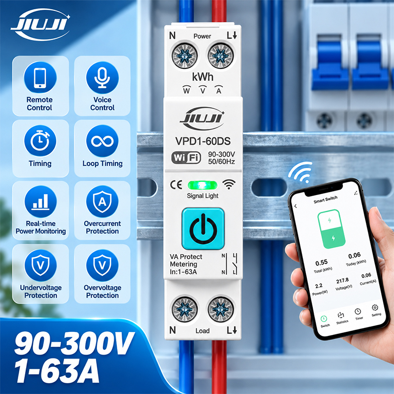 Smart Home Energy Monitor - مفتاح واي فاي ذكي للتركيب على