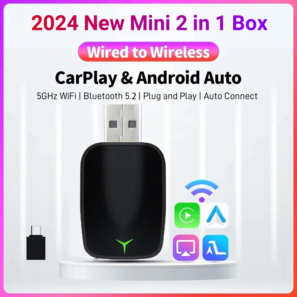 Wifi Smart Plug - سلكي جديد إلى Carplay اللاسلكي Android