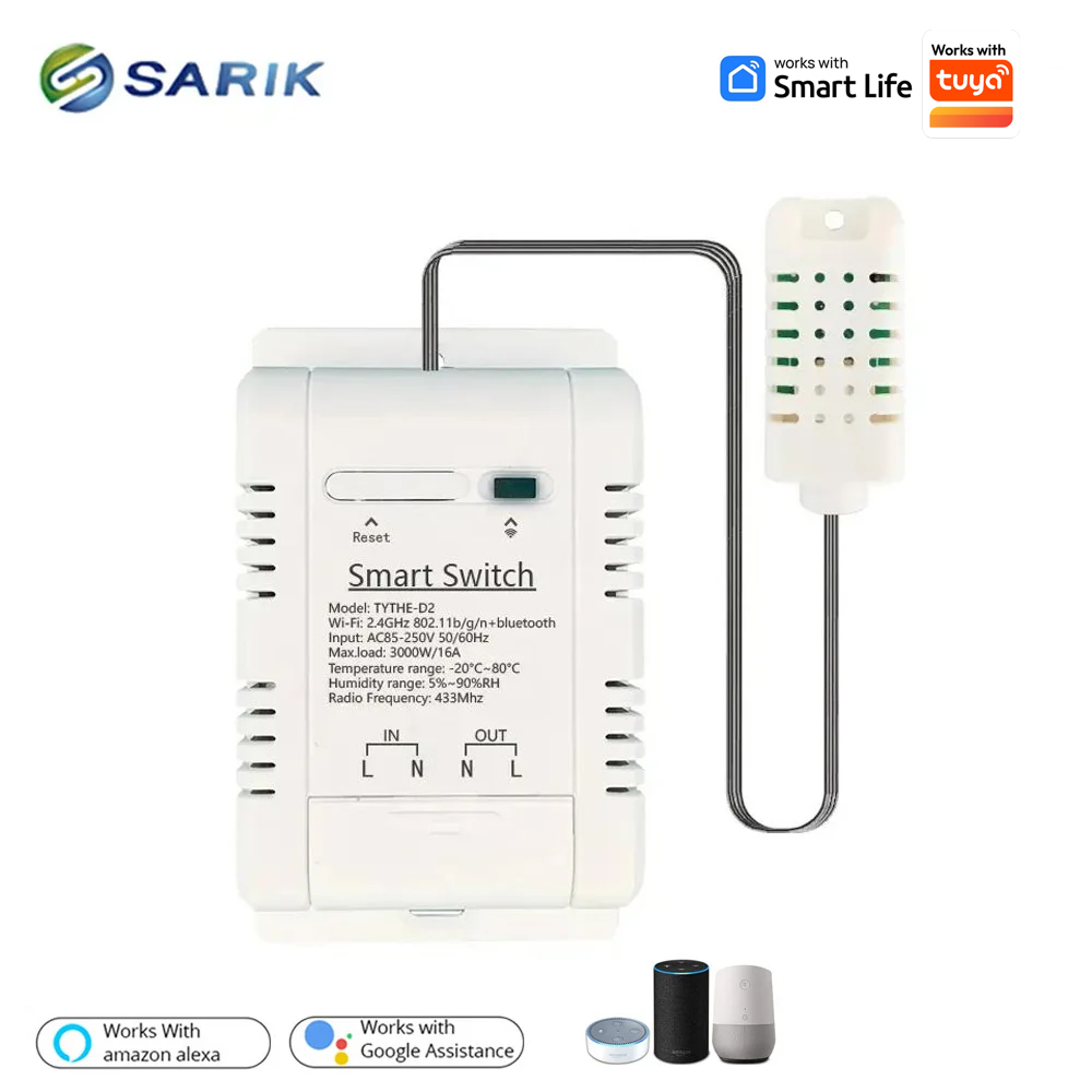 Smart Home Energy Monitor - مفتاح ترموستات واي فاي 16 أمبير