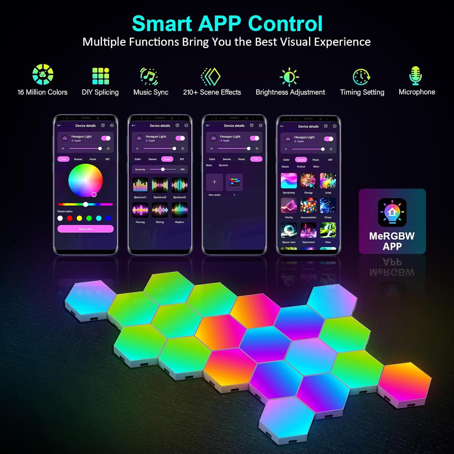 ضوء LED سداسي الشكل بتقنية RGB - مراجعة Smart Night Light وسعره