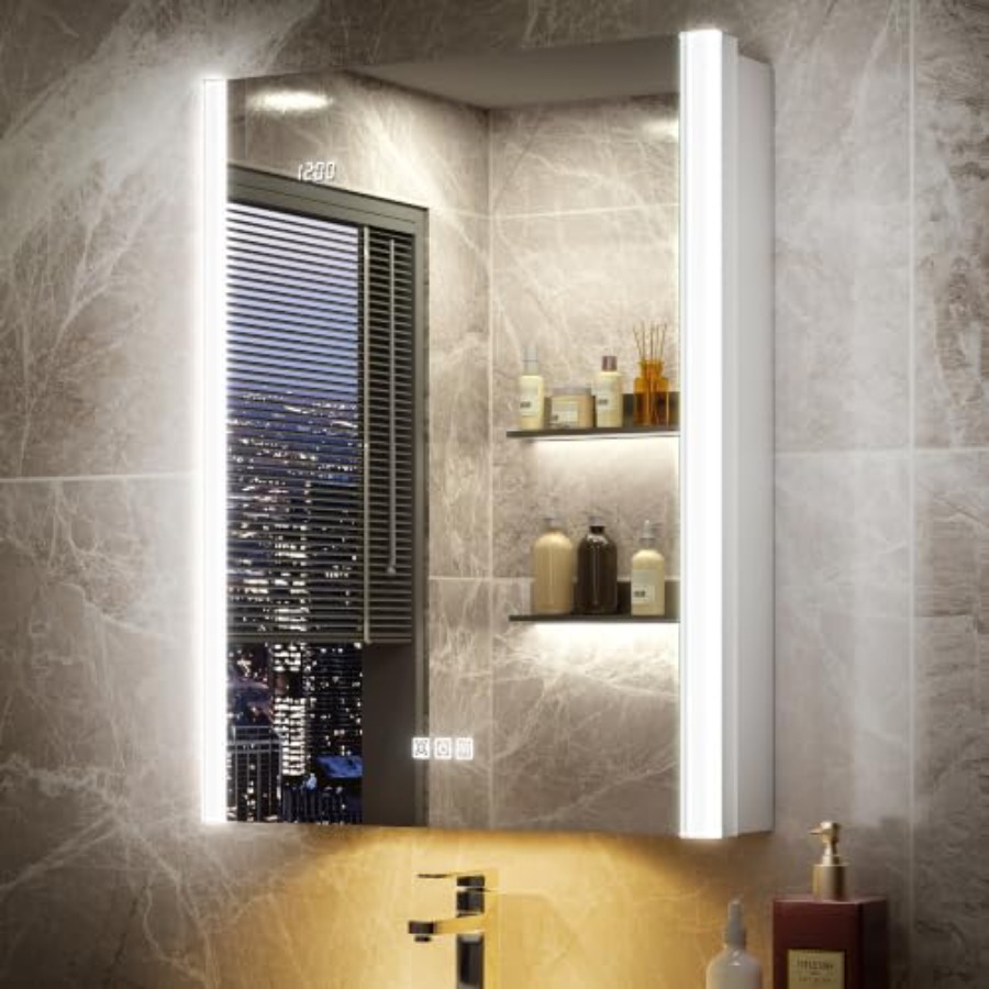 خزانة أدوية للحمام مع مرآة مزو - مراجعة Smart Night Light وسعره