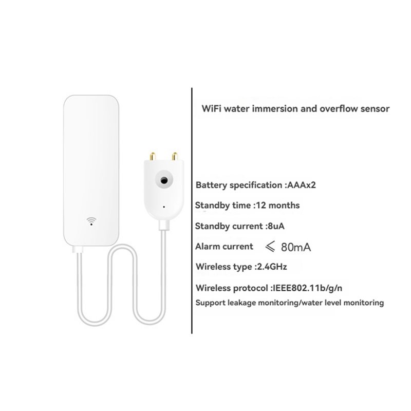 جهاز استشعار تسرب المياه الذكي - مراجعة Wifi Water Sensor وسعره