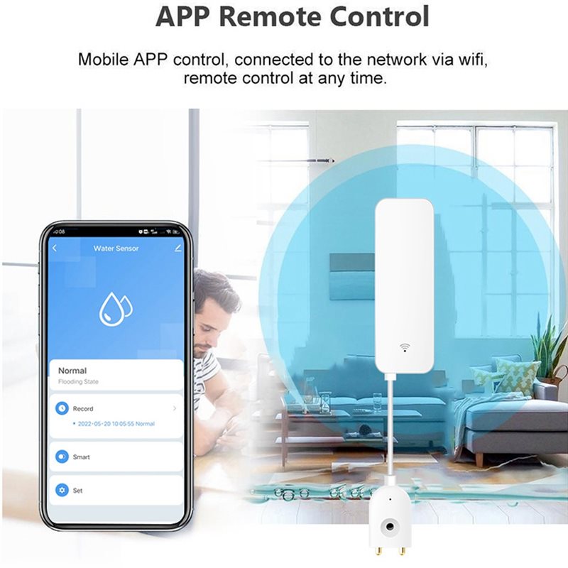 جهاز استشعار تسرب المياه الذكي - مراجعة Wifi Water Sensor وسعره