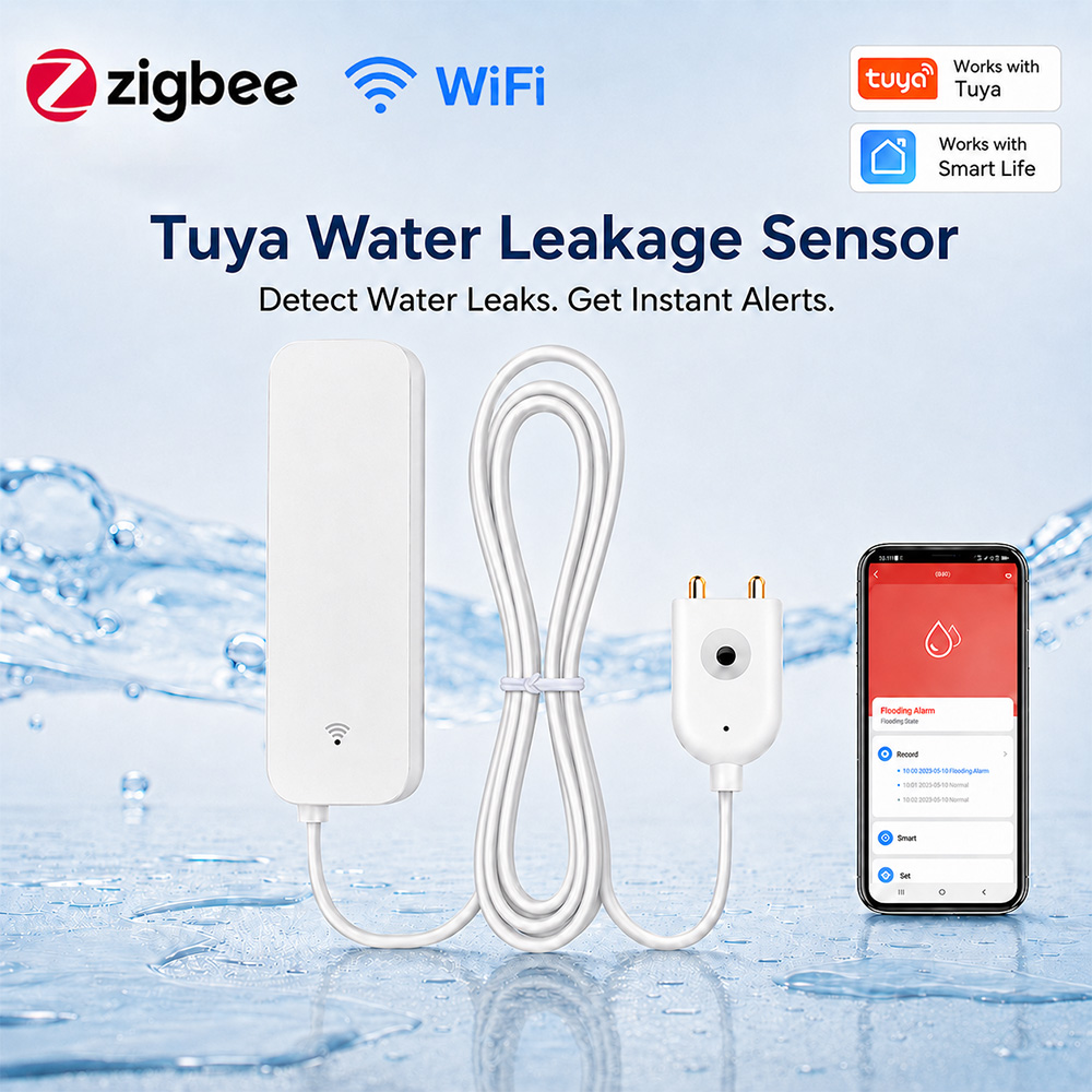 جهاز استشعار تسرب المياه بتقني - مراجعة Wifi Water Sensor وسعره
