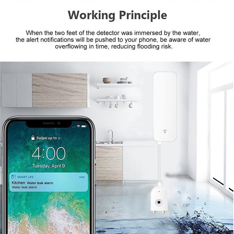 جهاز إنذار تسرب المياه SYW-Tuy - مراجعة Wifi Water Sensor وسعره