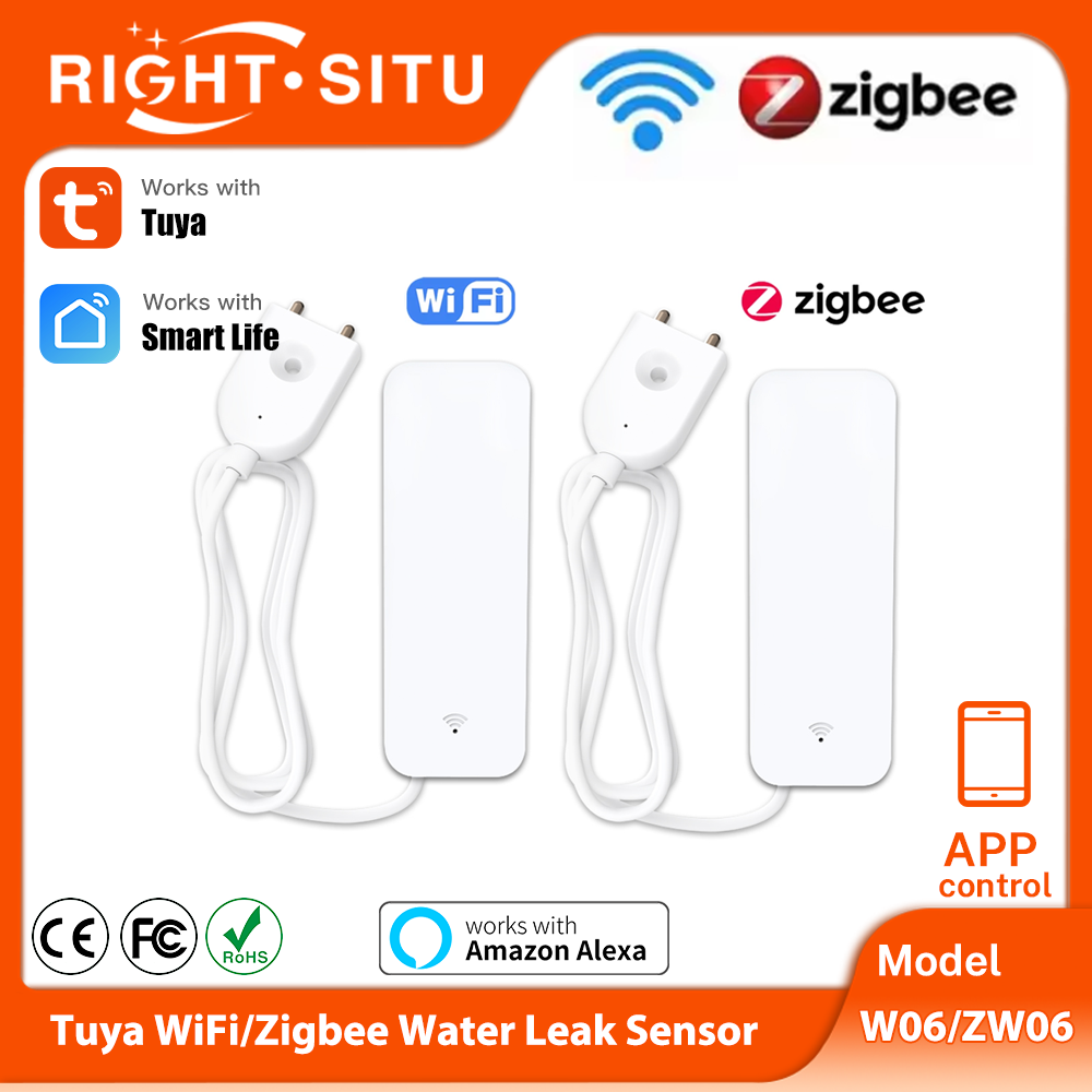 Tuya WiFi Zigbee مستشعر المياه - مراجعة Wifi Water Sensor وسعره