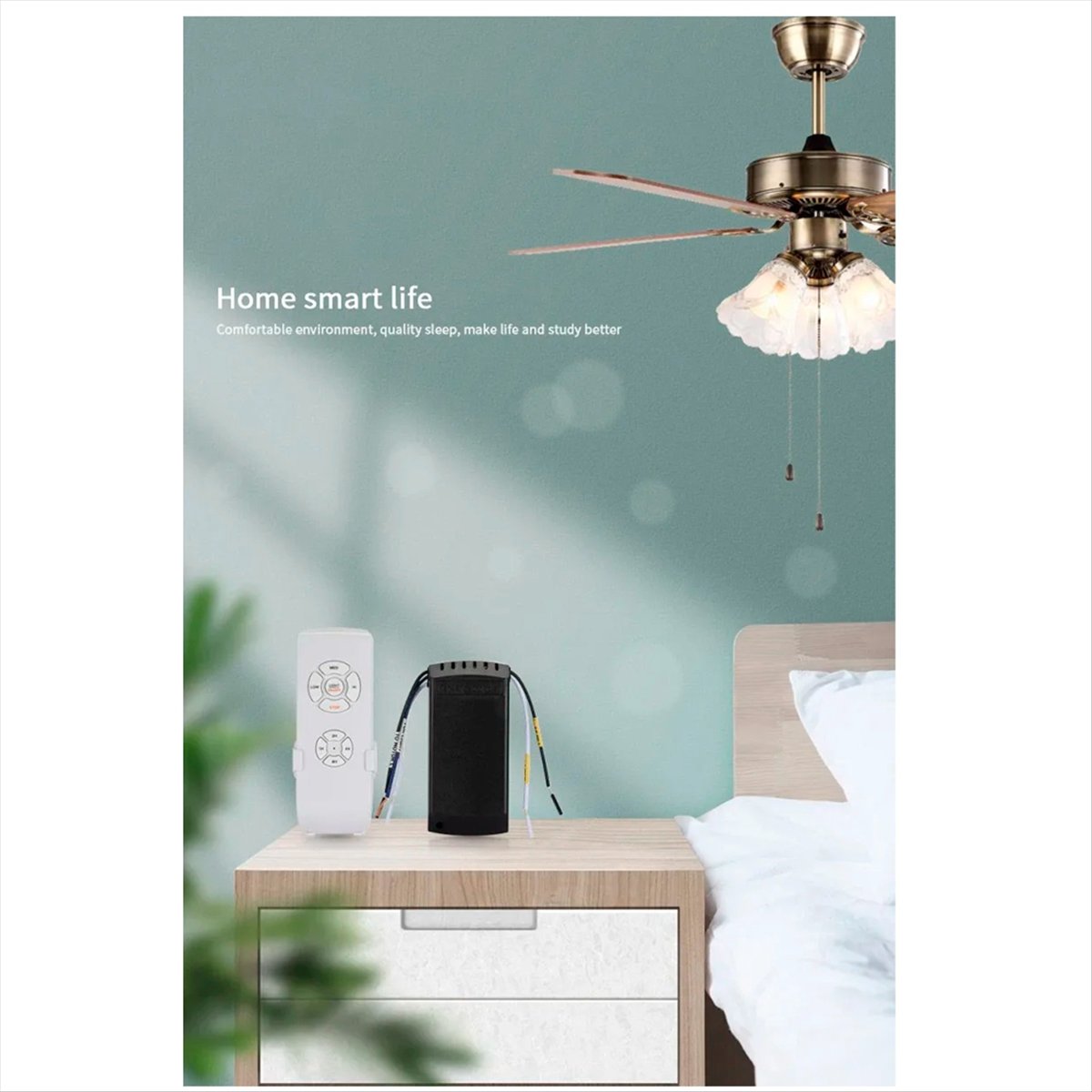 L63A مروحة سقف ذكية تعمل بالوا - مراجعة Smart Home Ventilation وسعره