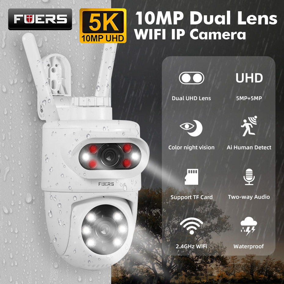 FUERS 5K 10MP عدسة مزدوجة كامي - مراجعة Smart Home Camera Ezviz وسعره
